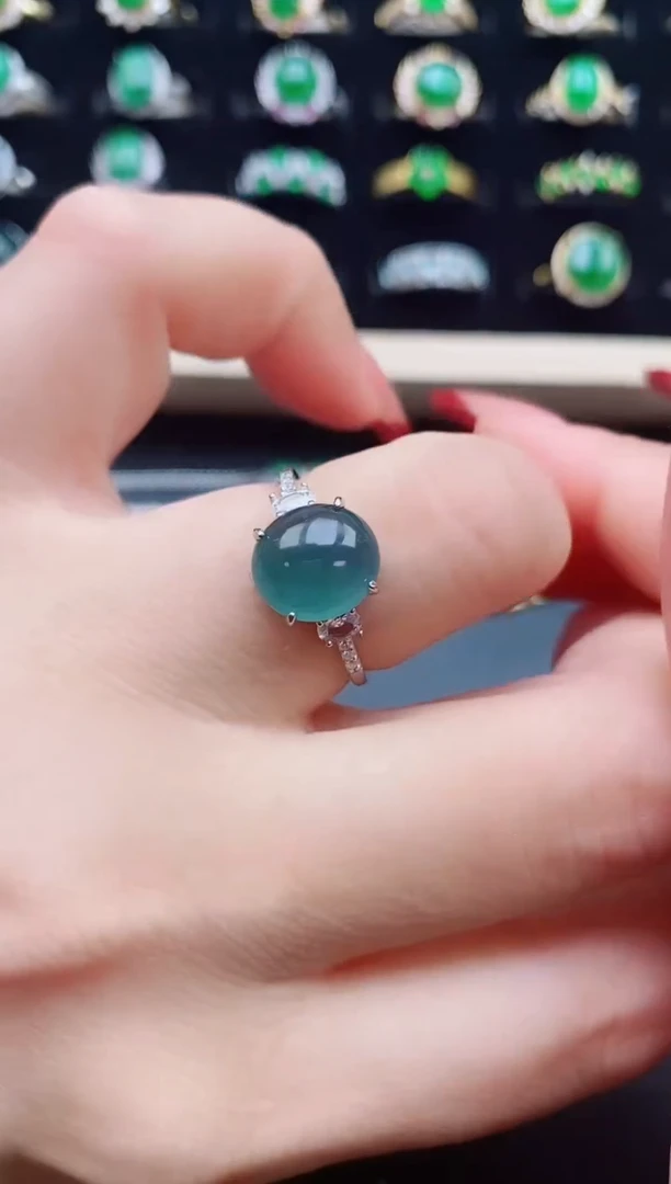 【闪购商品】翡翠戒指银S925镶嵌321321