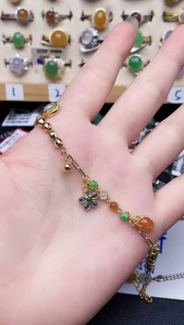 银S925镶嵌戒指翡翠0033