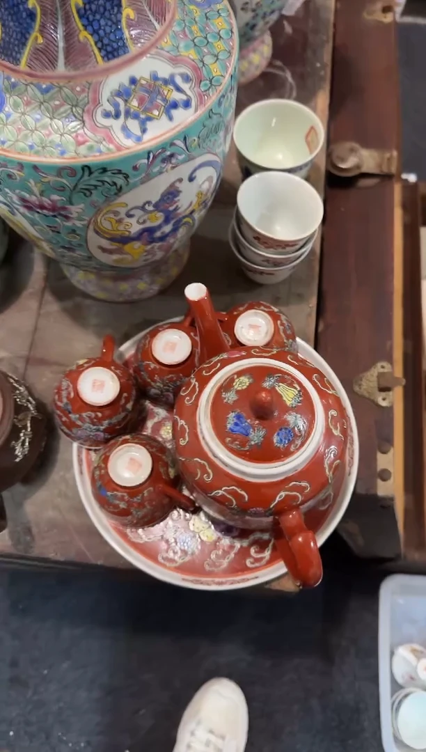 手工手绘，全部清仓【一壶四杯一盘】6样