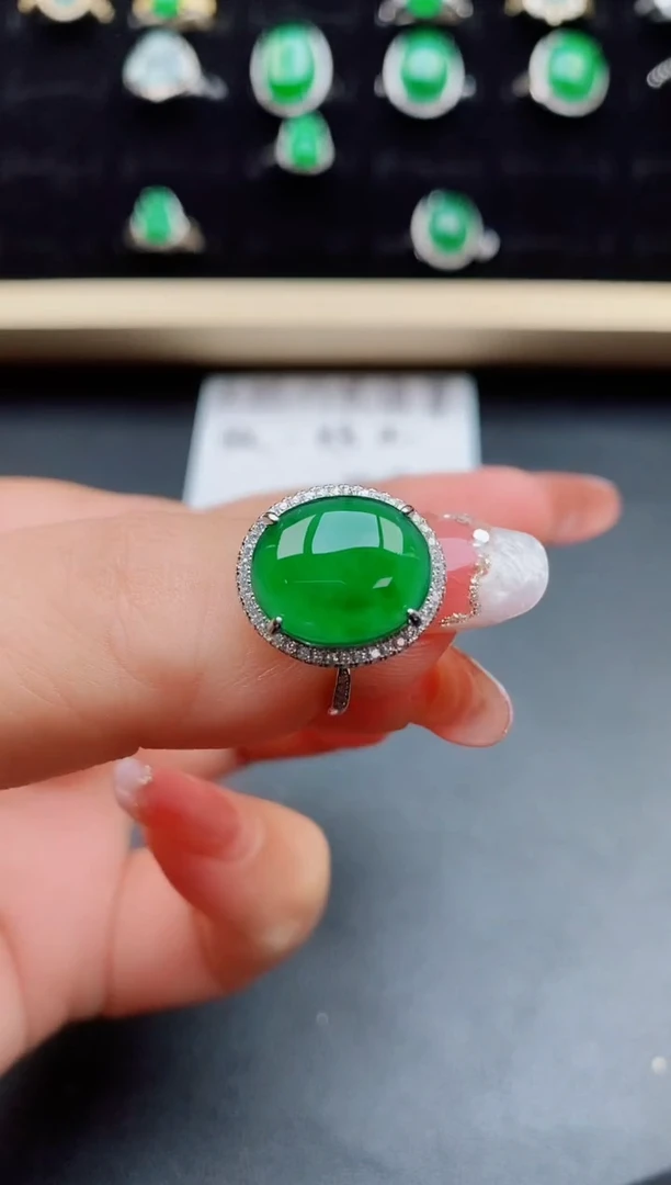 【闪购商品】翡翠戒指银S925镶嵌8080500