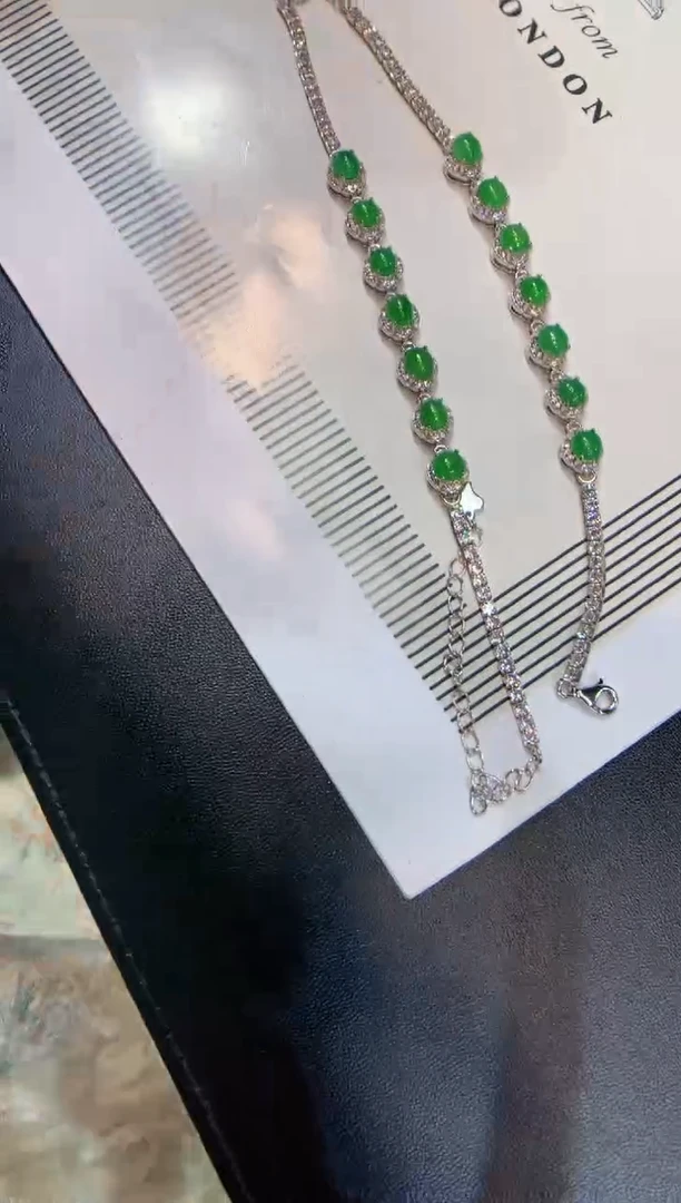 银S925镶嵌手链翡翠手链 多样性发一件