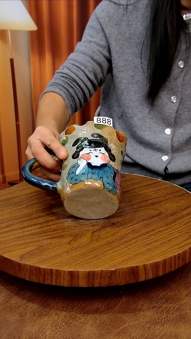 摆件陶景德镇手工手绘釉下彩陶瓷