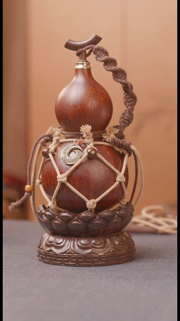 1291号链接精品大漆葫芦现货现发[一物一拍]不包含莲花底座500ml