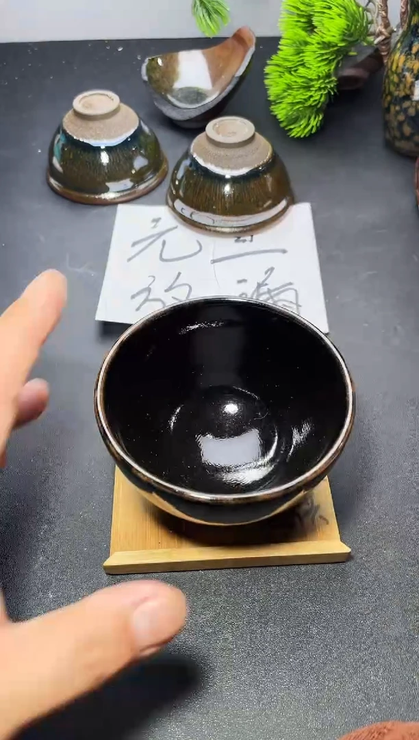 茶盏172叶紫建盏