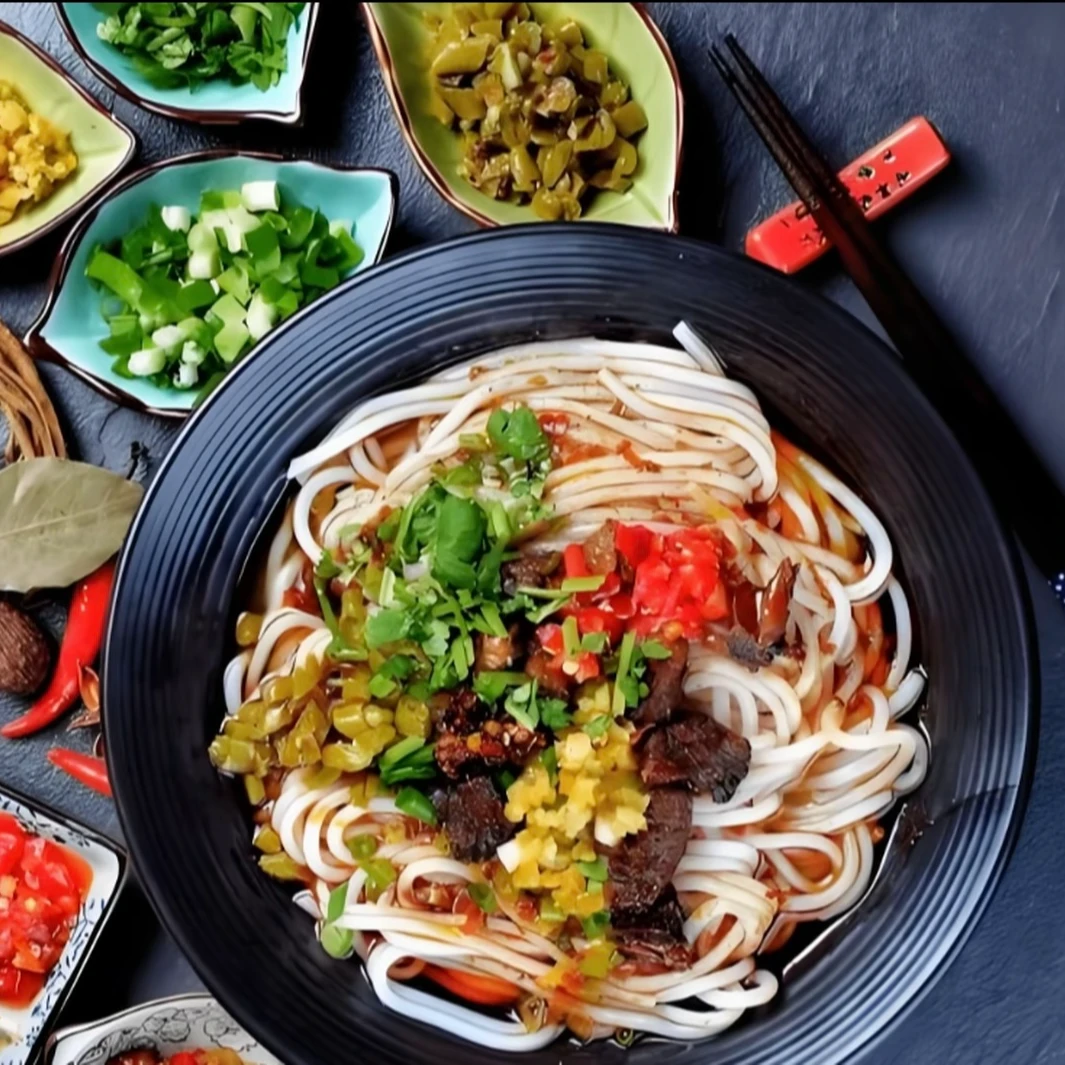 湖南特产常德津市米粉 壹乡源牛杂粉 牛肉粉袋装 麻辣特色红烧