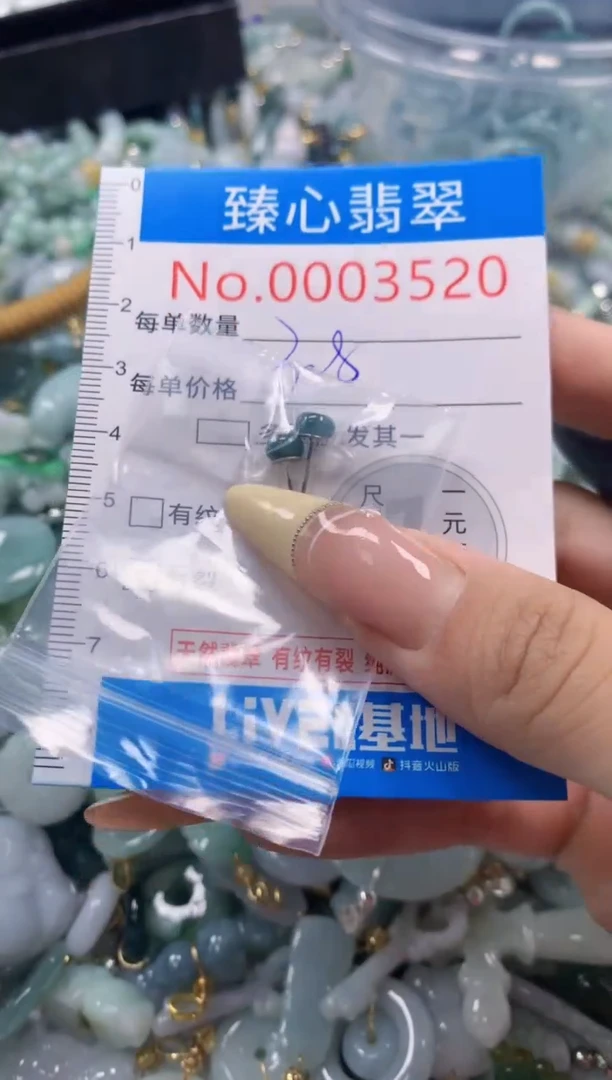 翡翠未镶嵌颈饰含绳0003520