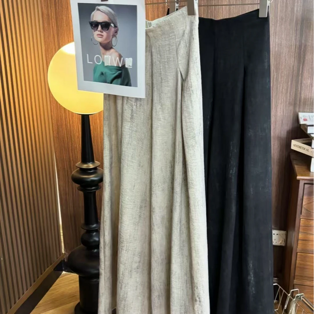 夏款冰凉扎染高腰中式休闲阔腿裤显高!显瘦!显气质!