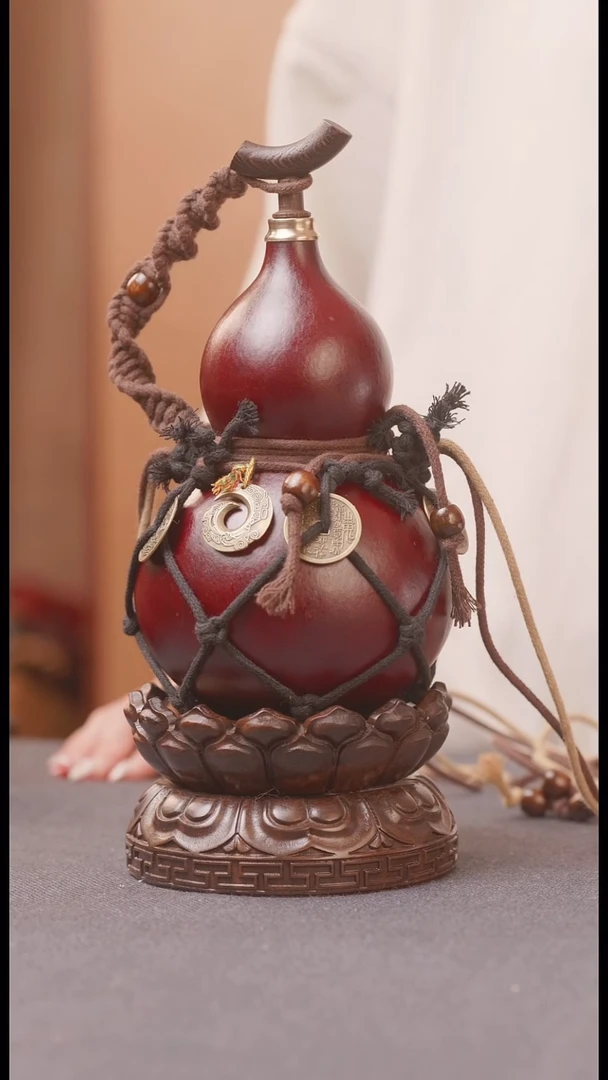 1291号链接精品大漆葫芦现货现发[一物一拍]不包含莲花底座500ml