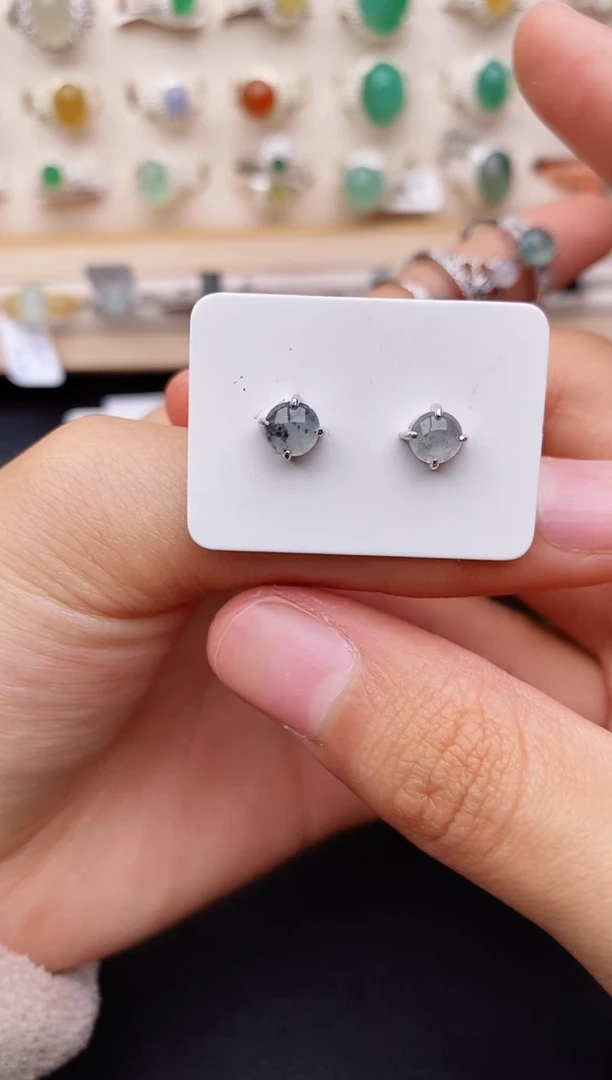 【闪购商品】翡翠戒指银S925镶嵌缅甸翡翠