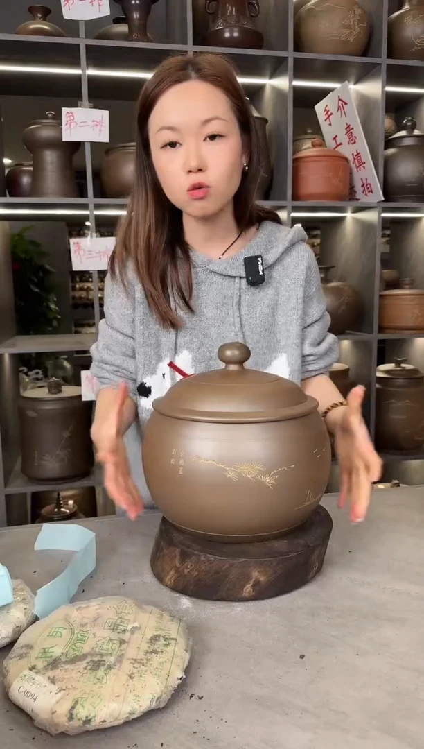 【闪购商品】罐本陶手作泥兴陶2-3斤装茶叶罐手工痕迹