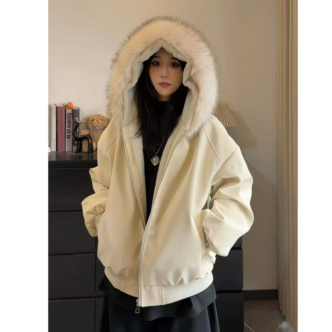 JVR/杰威瑞【800克毛绒】可拆卸大毛领座山冬季保暖男女宽松外套