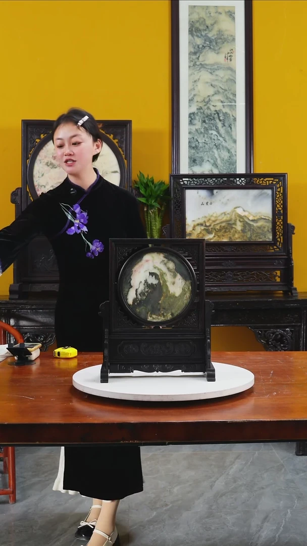 石材天然大理石画摆件