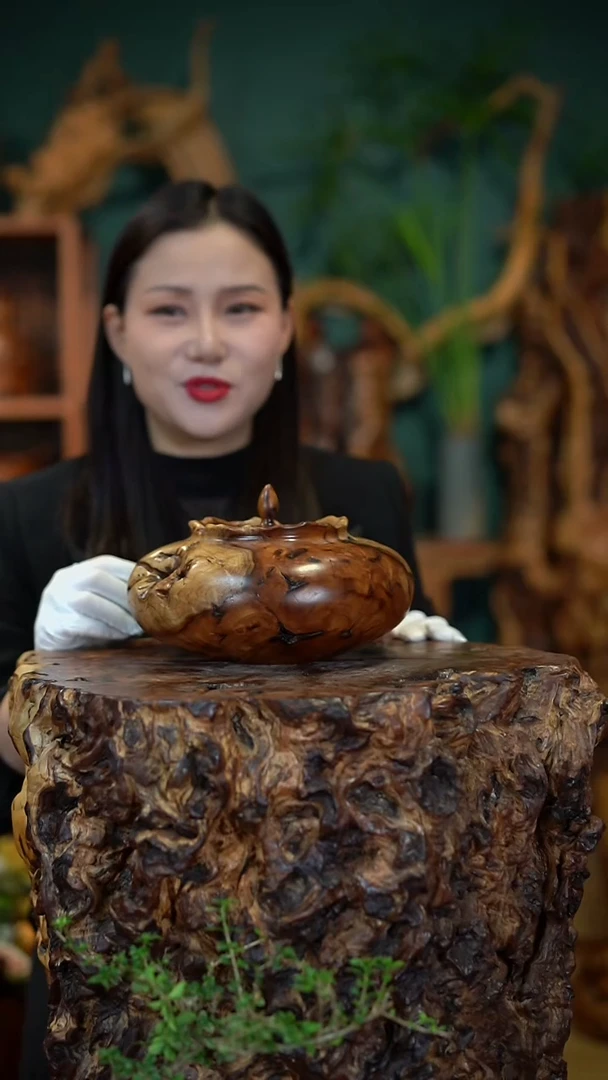 枣木雷击枣木茶叶罐