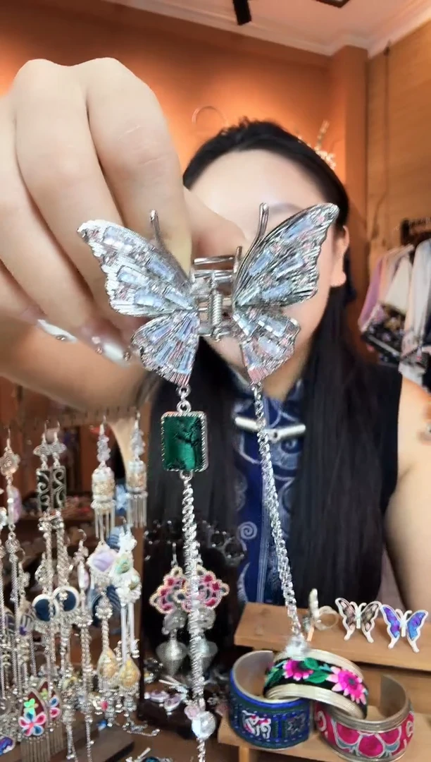 刺绣纯手工民族风抓夹