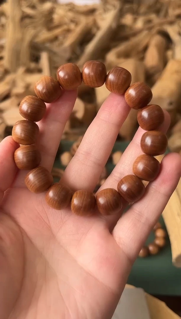 檀香木手串/手链编号料 太上皇13*14横纹 沉水