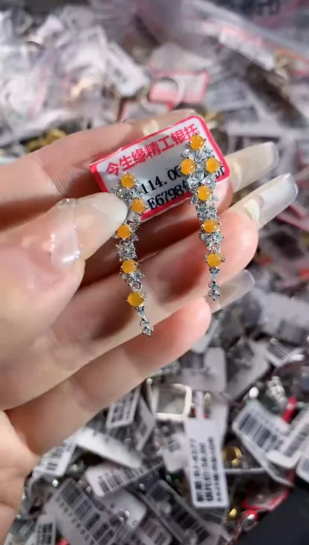 银S925镶嵌戒指翡翠7777----7