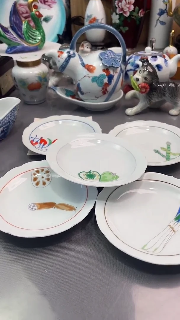 瓷片深川制盘五件套