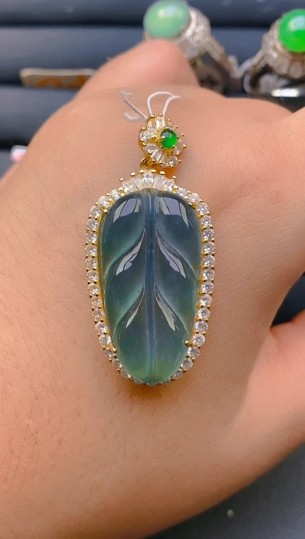 【闪购商品】翡翠戒指银S925镶嵌天然A货翡翠1