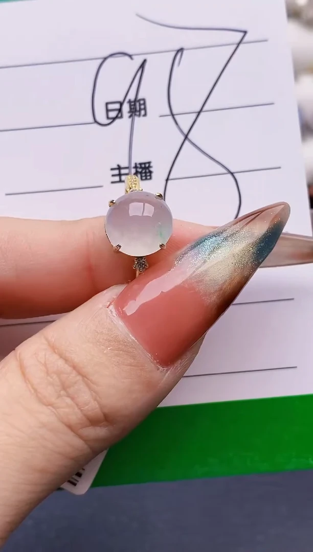 银S925镶嵌戒指翡翠2456