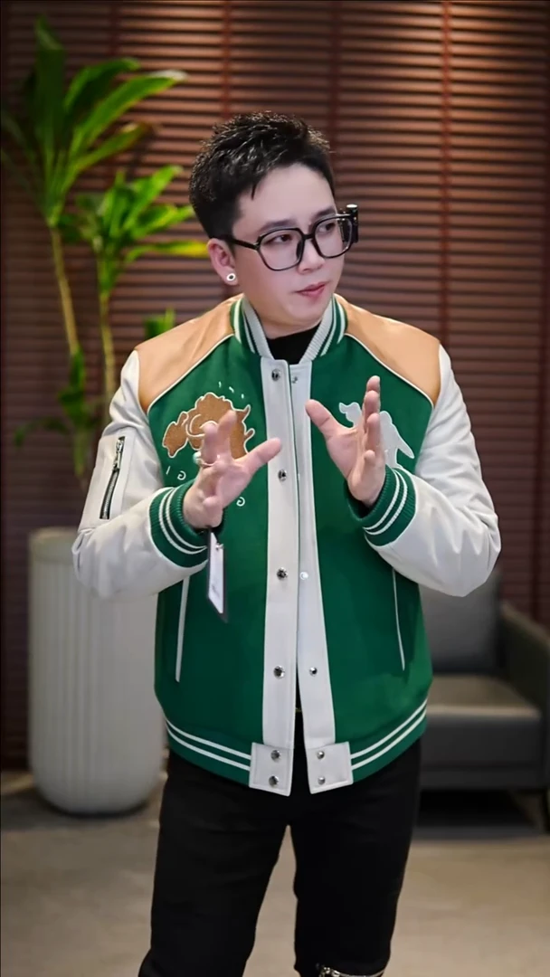 50码（125-140斤）拼皮羊毛夹克