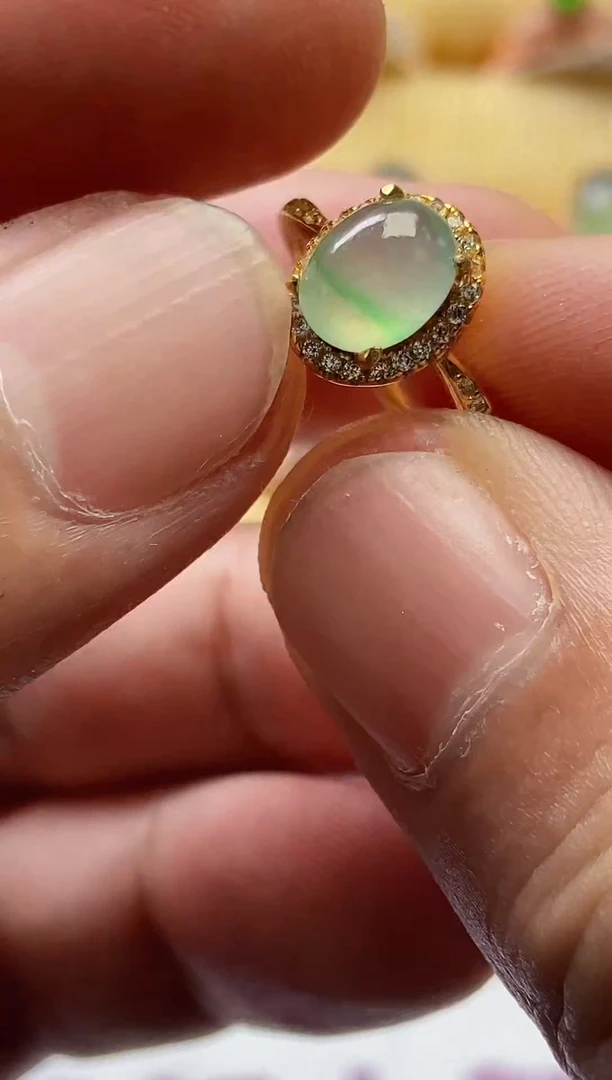 【闪购商品】翡翠戒指银S925镶嵌0000