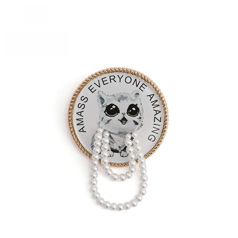 AMASS/阿玛施 合金树脂胸针 复古可爱小猫咪胸针造型配饰5900423