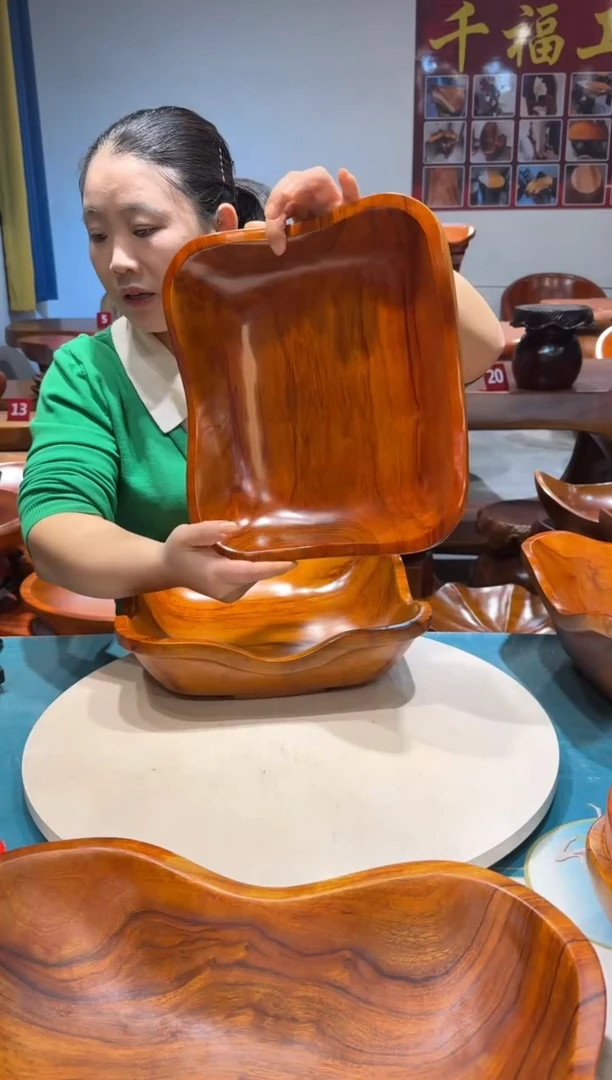 木四脚果盘 31.3*27.8*9.7