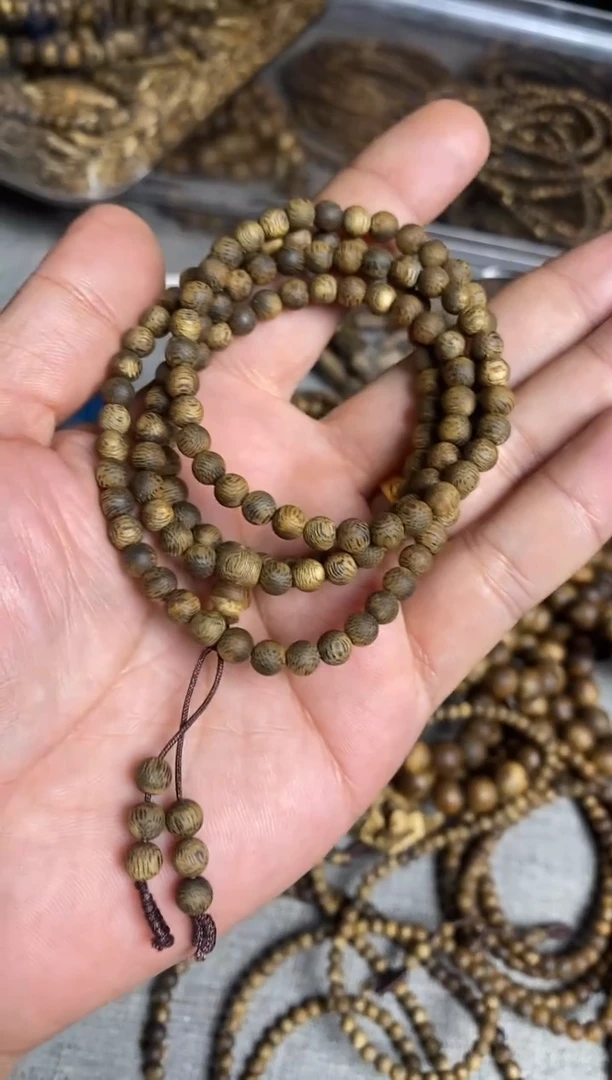 沉香手串海南一代老料05圆珠多圈手串9+多样性发一