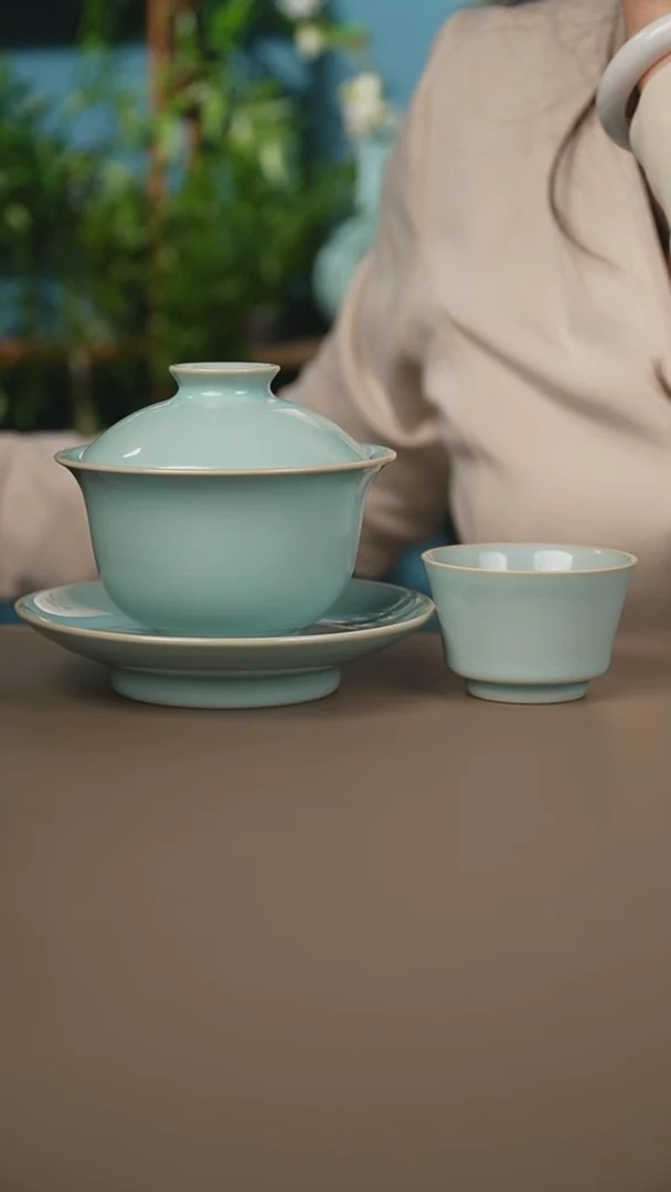 省工赵志强元宝盖碗送杯子