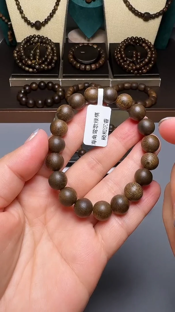 沉香D36036海南绿奇楠10mm