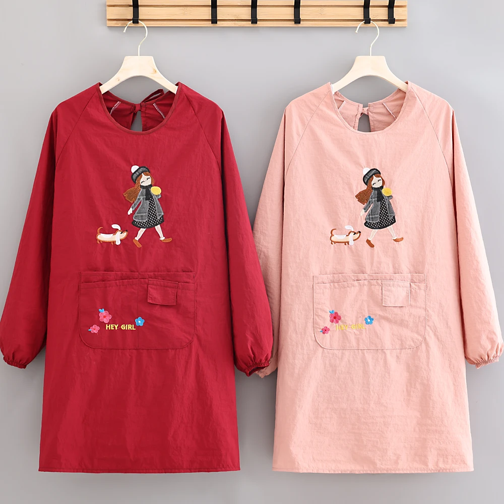 成人耐穿舒适围腰防泼水围裙厨房做饭家用罩衣餐饮户外干活工作服