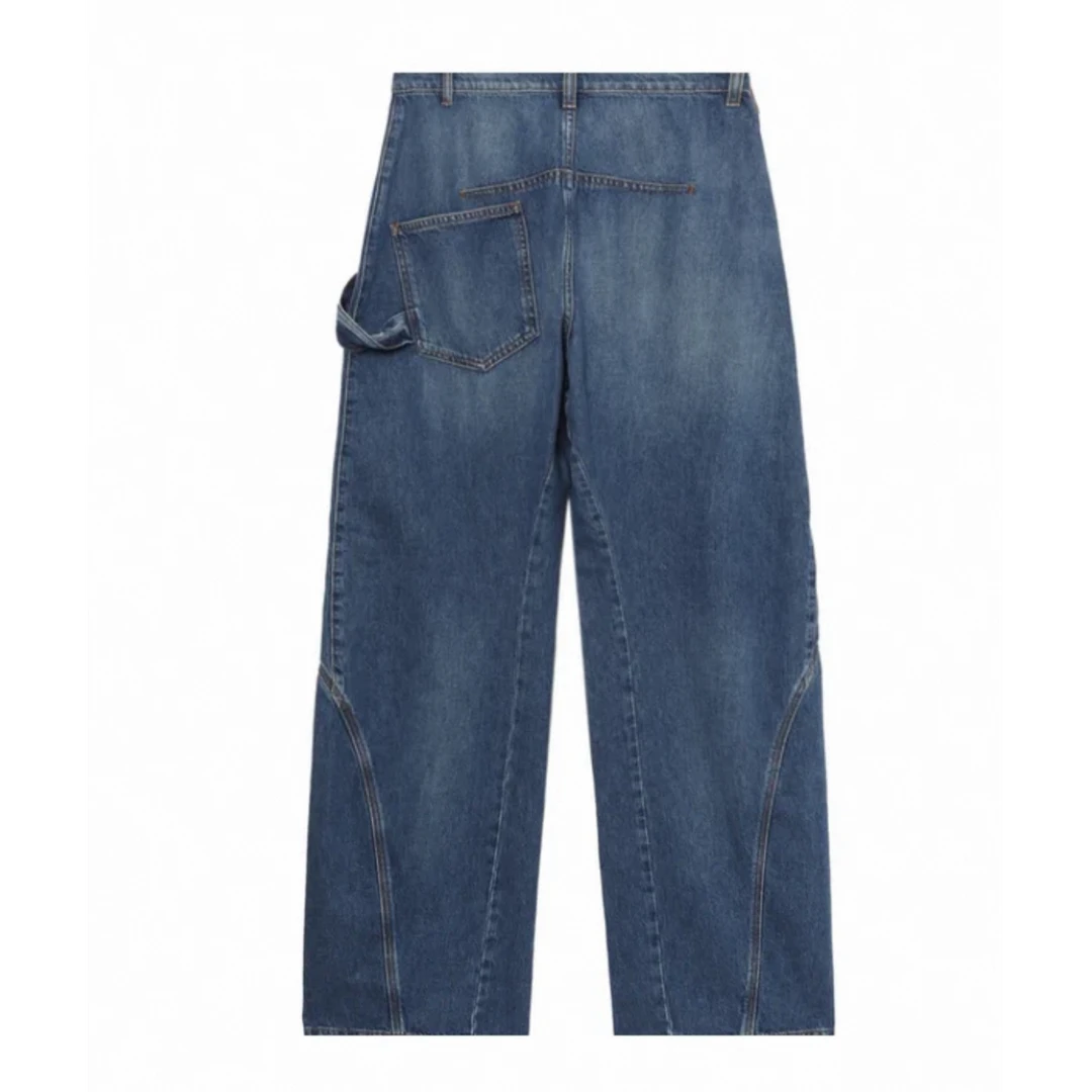 南油小众设计师新品后兜牛仔阔腿裤N4018