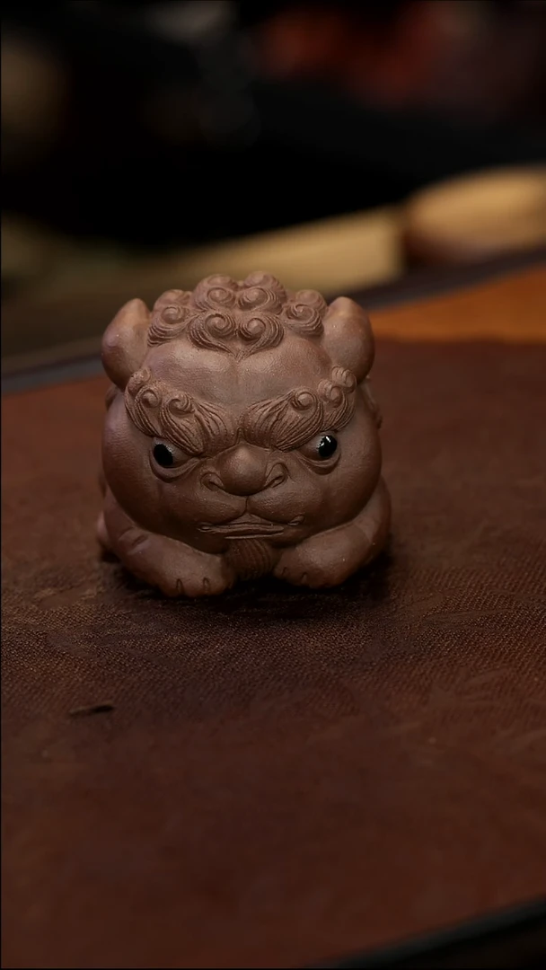 紫泥狮子雕塑茶宠