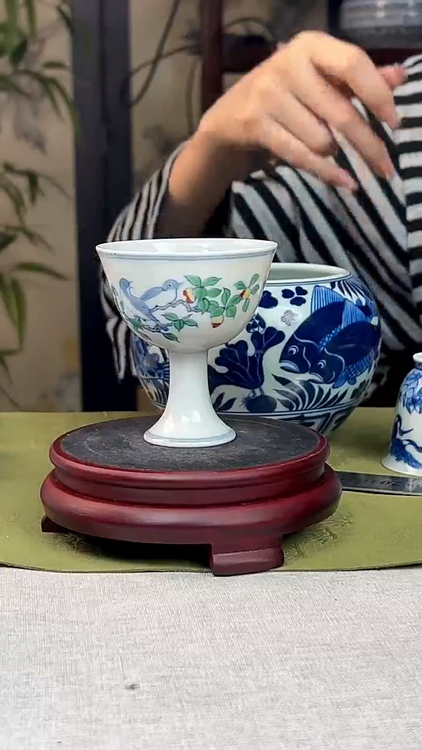 瓷片景德镇毛仔柴窑杯