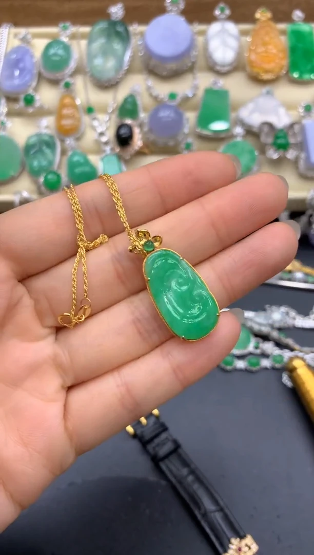 【闪购商品】翡翠颈饰18K金镶嵌281-中国好珍宝