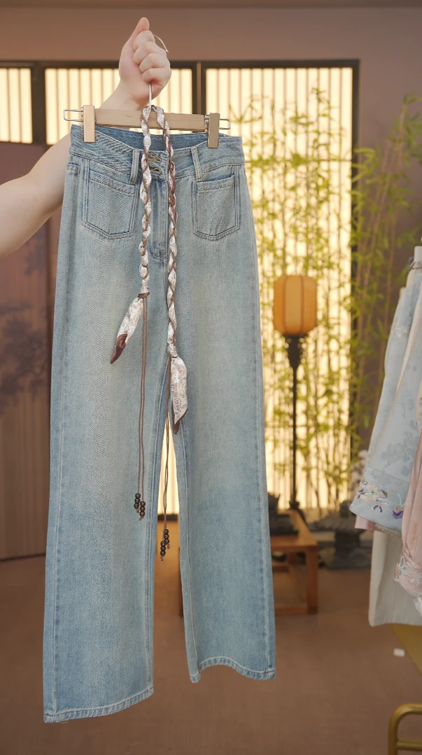 CJ 2025新中式精品牛仔裤夏上新YY050918S1