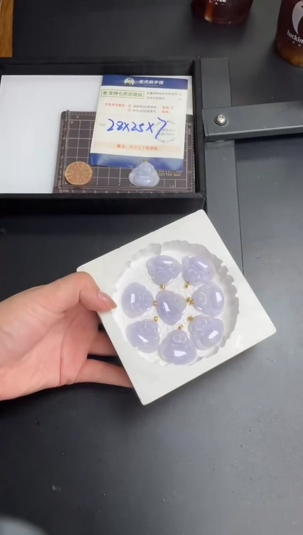 【闪购商品】翡翠挂件18K金镶嵌佛公FL11配绳/多样性发其一CP