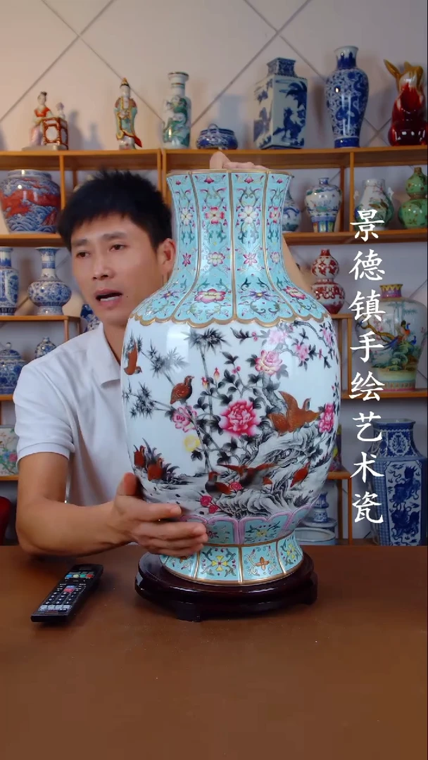 瓶景德镇手工手绘陶瓷摆件88