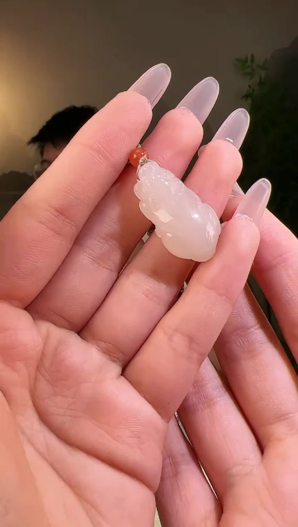 【闪购商品】和田玉颈饰未镶嵌藕粉貔貅1168多样性发