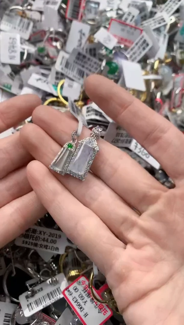 银S925镶嵌戒指翡翠?****w8---1