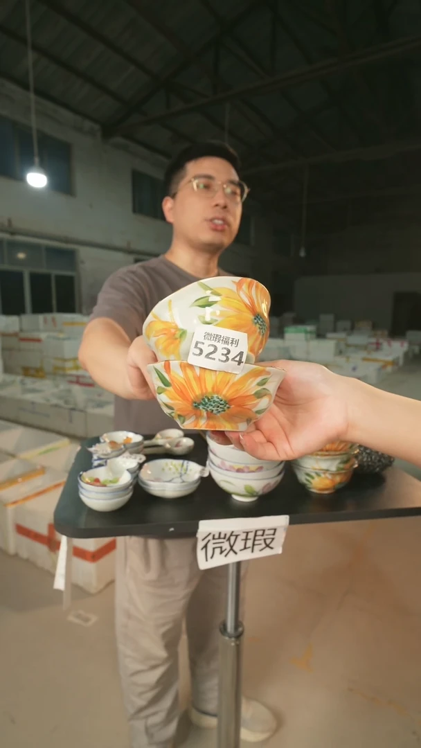 碗2只装 景德镇高温釉下手绘陶瓷