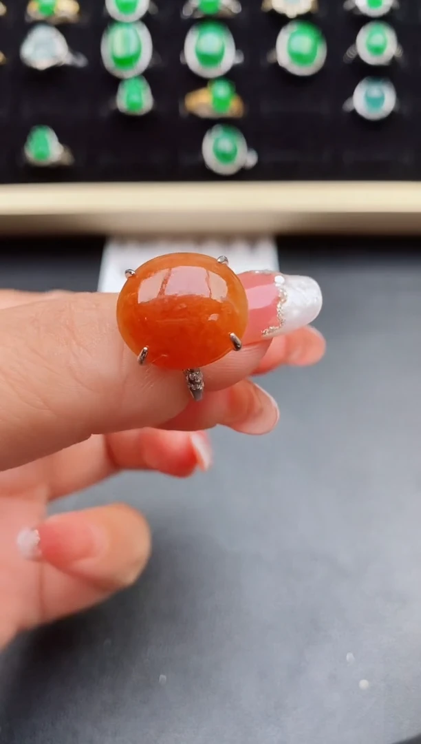 【闪购商品】翡翠戒指银S925镶嵌05800