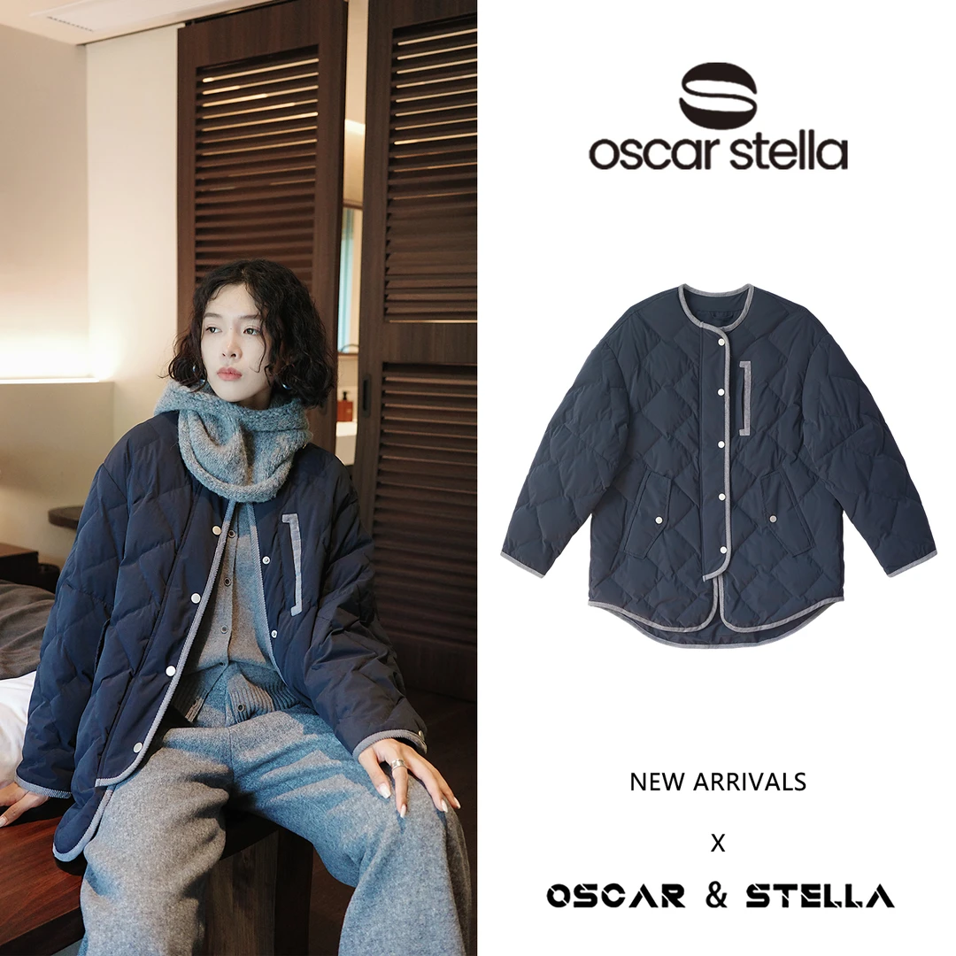 OSCAR&STELLA【苏黎世】冬季保暖鹅绒短款圆领休闲羽绒服320-8032
