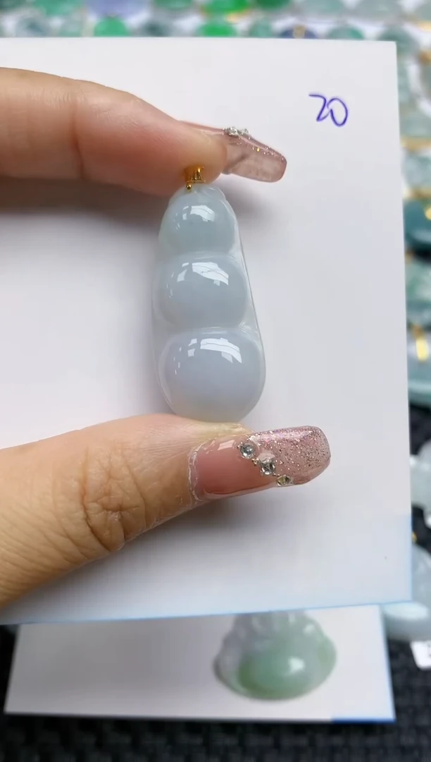 【闪购商品】翡翠颈饰18K金镶嵌天然A货翡翠 20