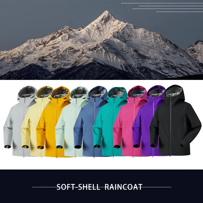 【品牌外贸原单】秋冬新款压胶软壳冲锋衣outlets