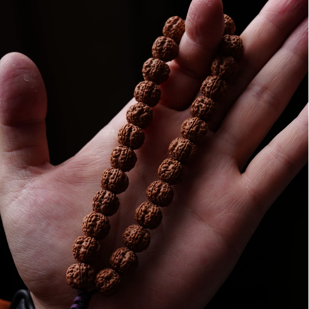 【子曰造物●龙纹天罡】玉梅花单圈双龙纹梅花桩小金刚文玩手串