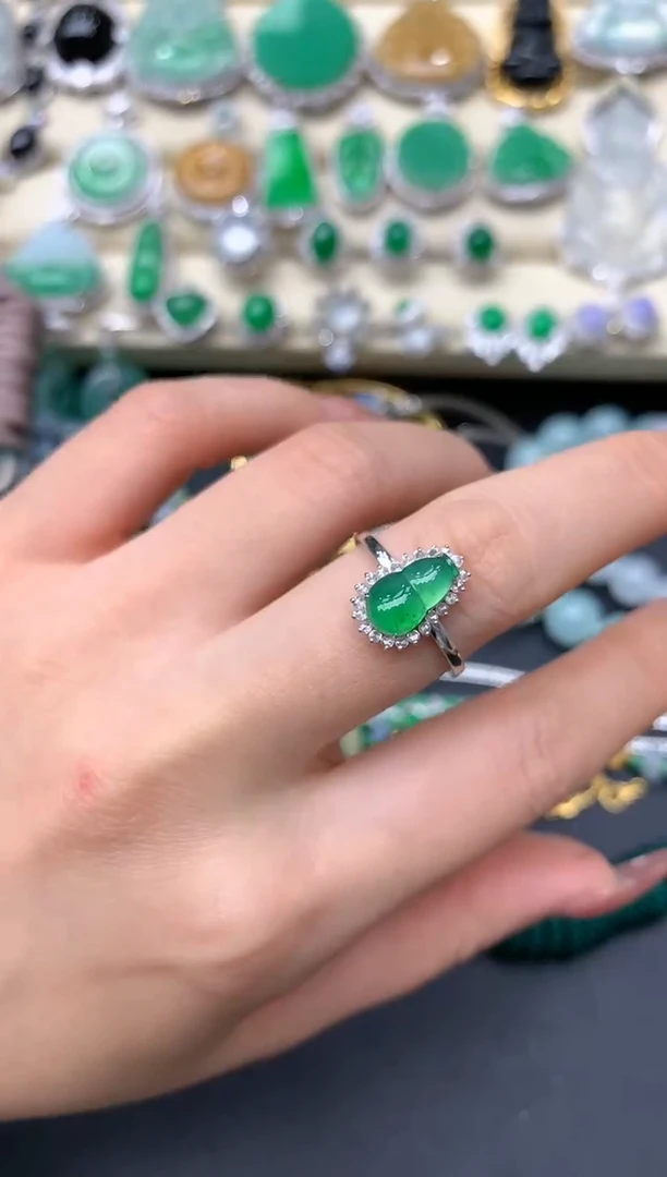 【闪购商品】翡翠戒指18K金镶嵌226-中国好珍宝