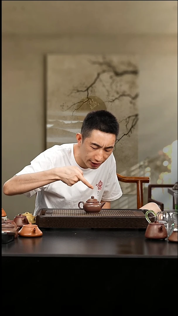茶壶紫砂全手工千禧紫泥-水平