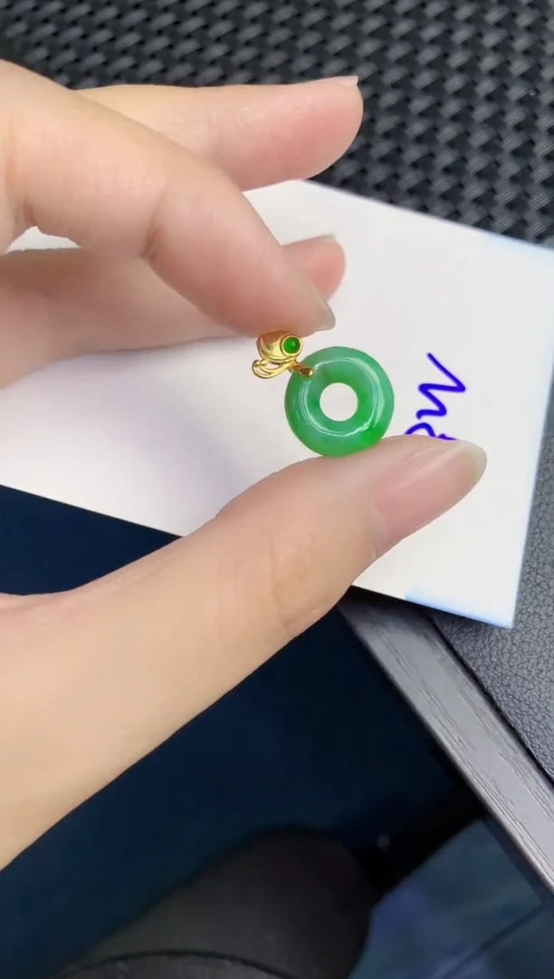 翡翠银S925镶嵌颈饰天然翡翠緬甸A貨