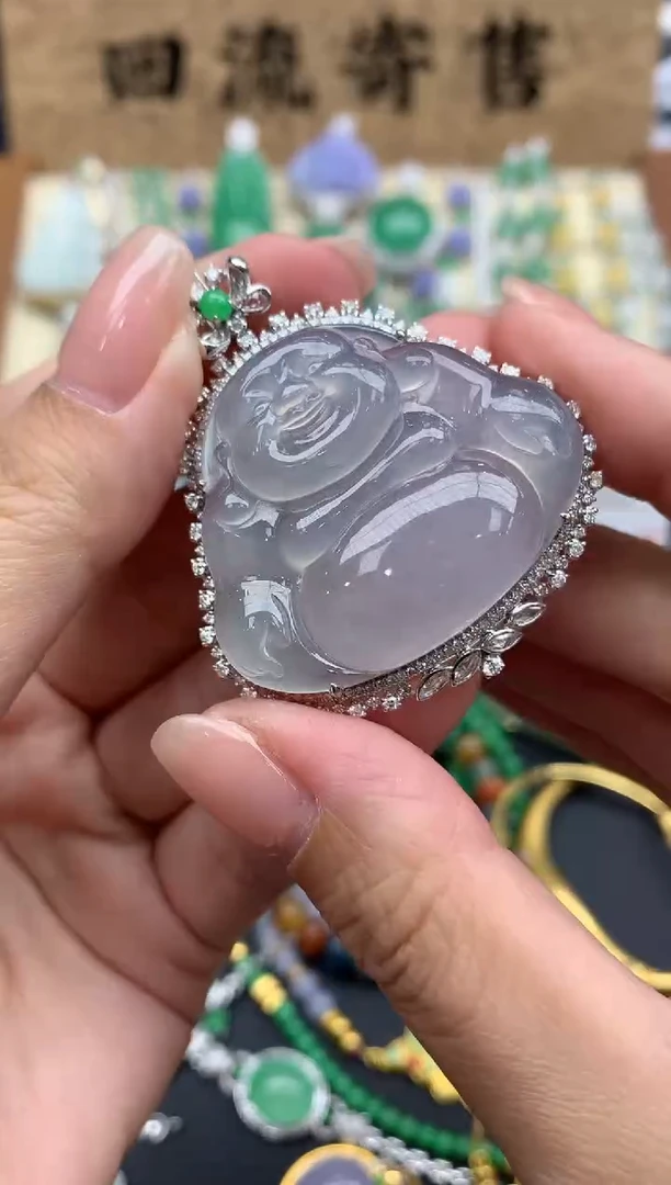 【闪购商品】翡翠吊坠(不含链)18K金镶嵌404-中国好珍宝